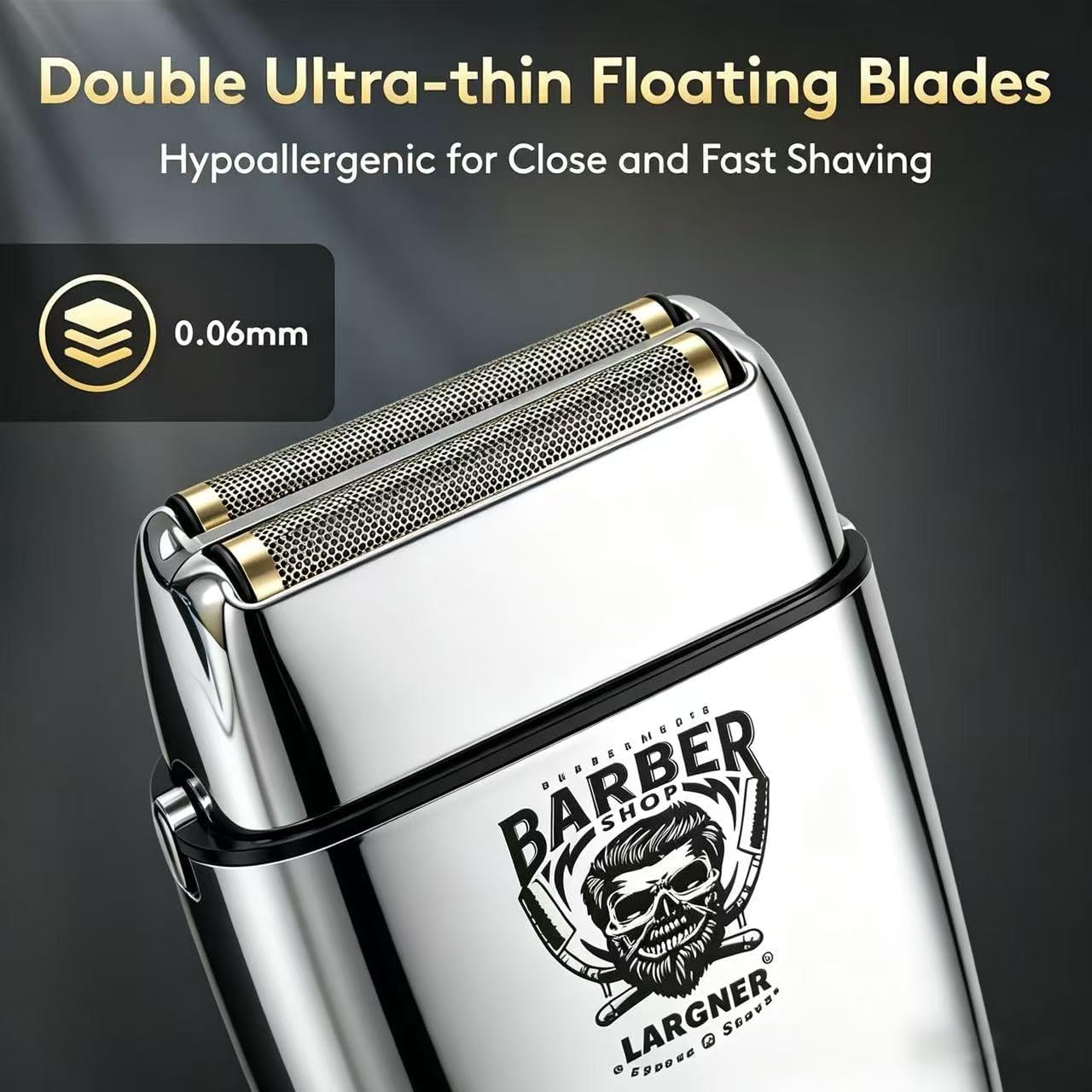 Detalle de Beard Trimmer for Men – Cordless Electric Foil with LCD Display