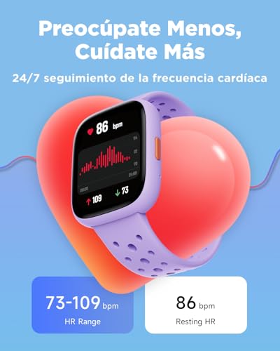 Thumbnail 4 de BIGGERFIVE Pulsera Actividad Niñas 5-16 🎮 Reloj Intelligente Lila