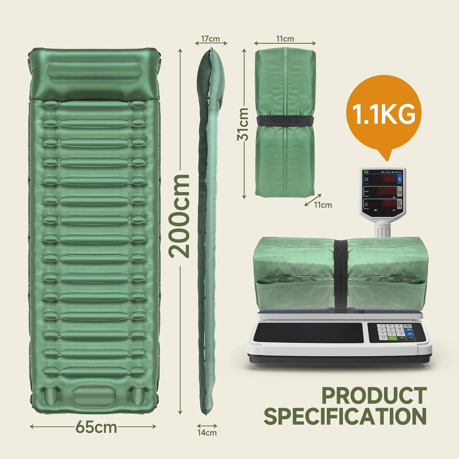 Thumbnail 2 de BLUEVER Materasso da campeggio 14 cm 🌲