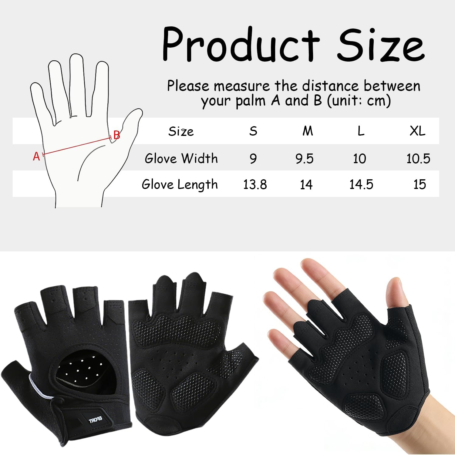 Thumbnail 1 de xiluuyou Gants de musculation respirants unisex avec protection de paume en silicone