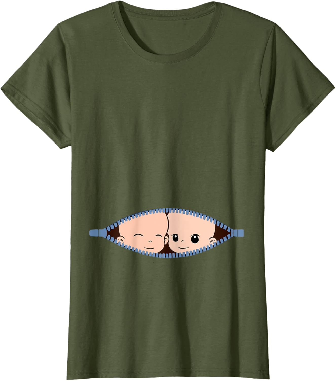Detalle 2 de Grossesse - Maman avec des Jumeaux T-Shirt: Dévoilez votre magie maternelle avec simplicité
