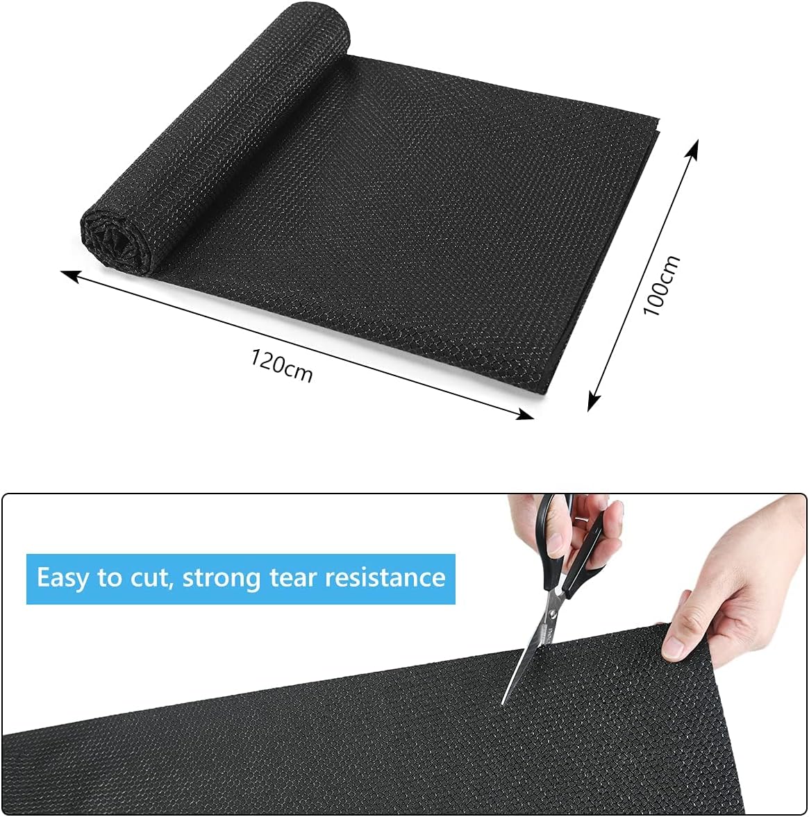 Thumbnail 1 de URAQT Multipurpose Non Slip Mat 120 x 100cm: Universal, Cut-to-Size Rubber Mat for Car Roof, Trunk, Home and Office