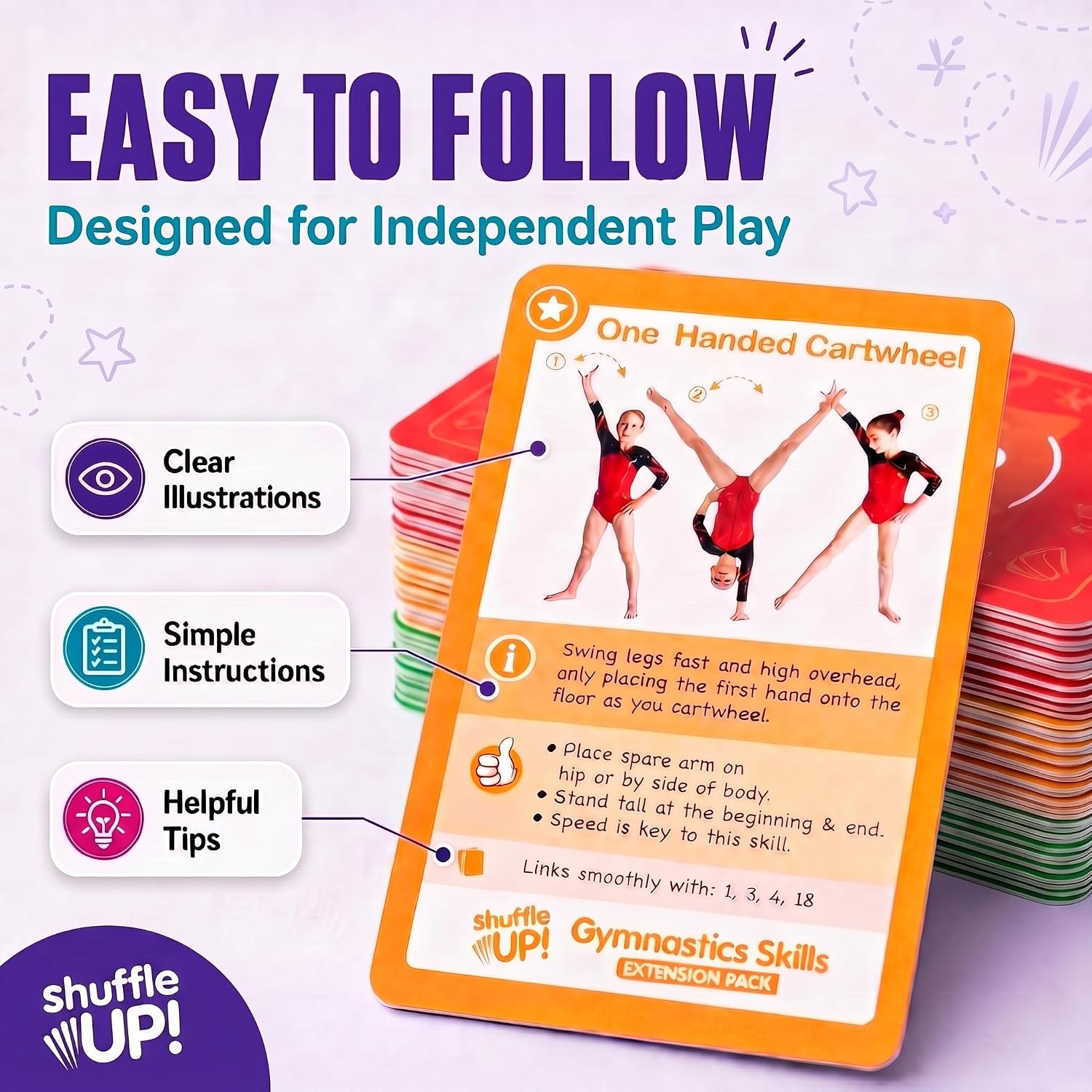 Detalle 2 de Gymnastics Skill Cards, 22 Skills
