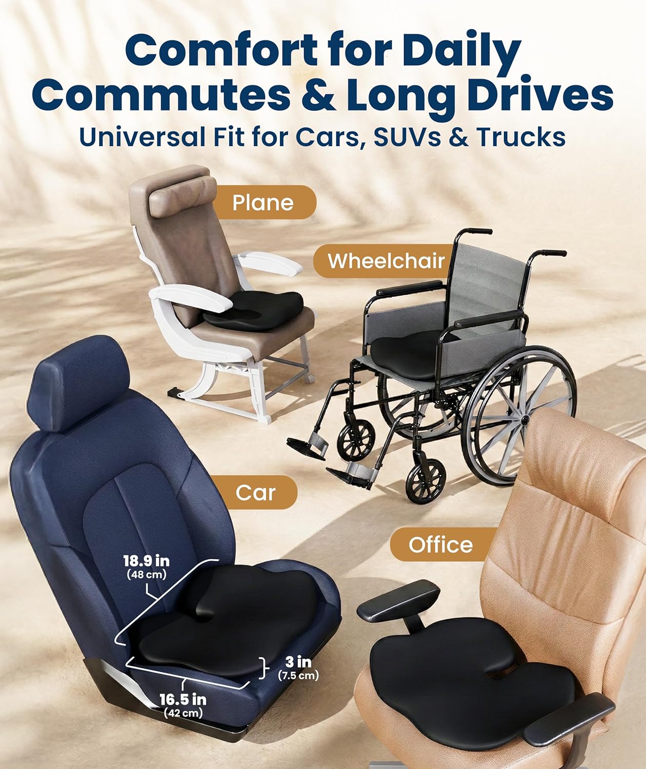 Thumbnail 5 de Everlasting Comfort Car Seat Cushion for Driving