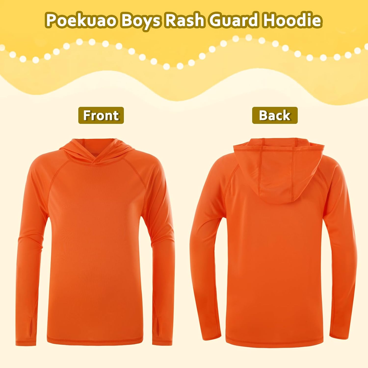 Detalle de Poekuao Boys Rash Guard Hoodie UPF 50+