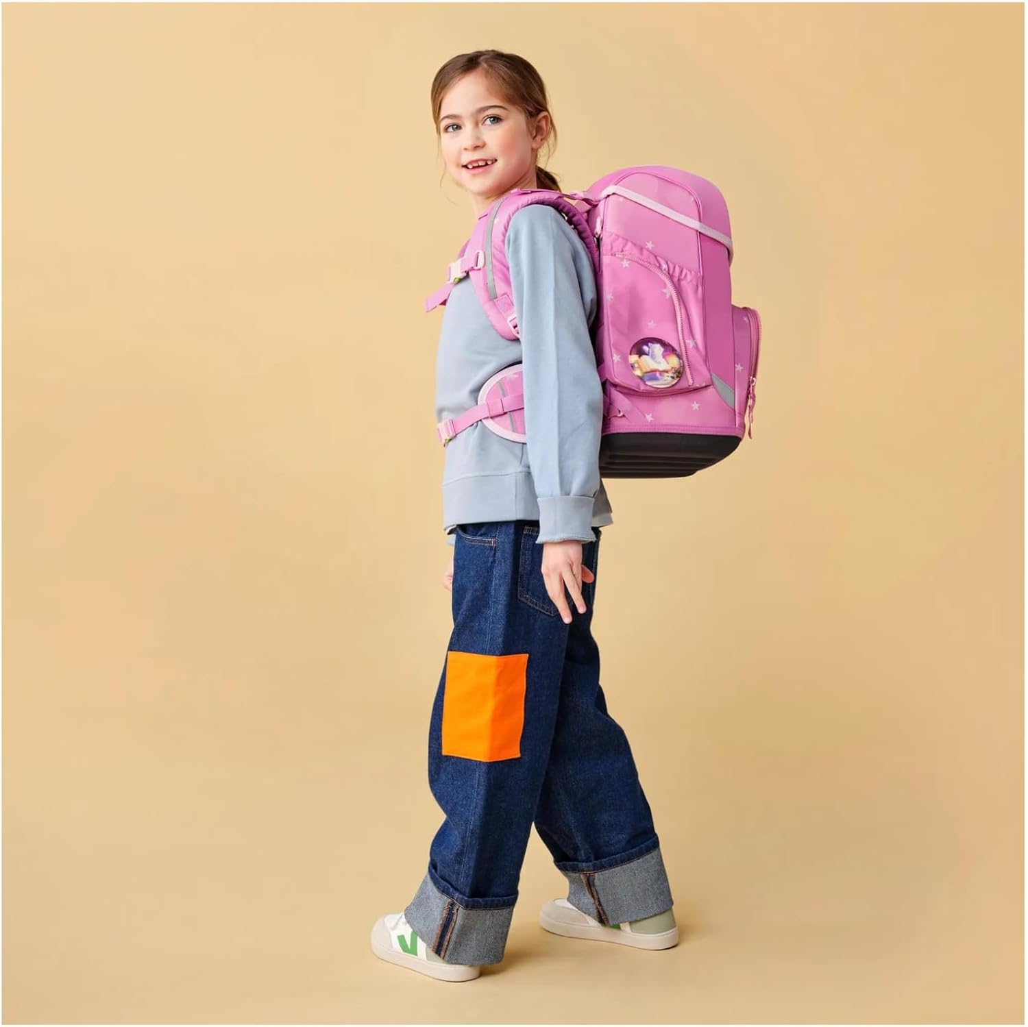 Thumbnail 6 de ergobag Schulranzen-Set WolkenzauBär Pink – ergonomisch, gut organisiert und individuell gestaltbar