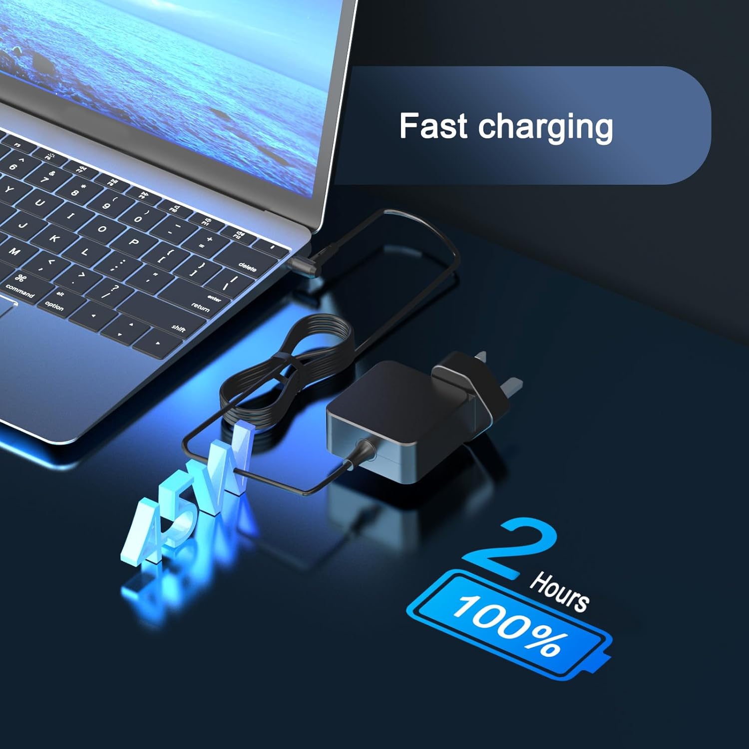 Thumbnail 5 de 45W Lenovo IdeaPad laptop charger (Non-Original) with 4.0 x 1.7mm connector