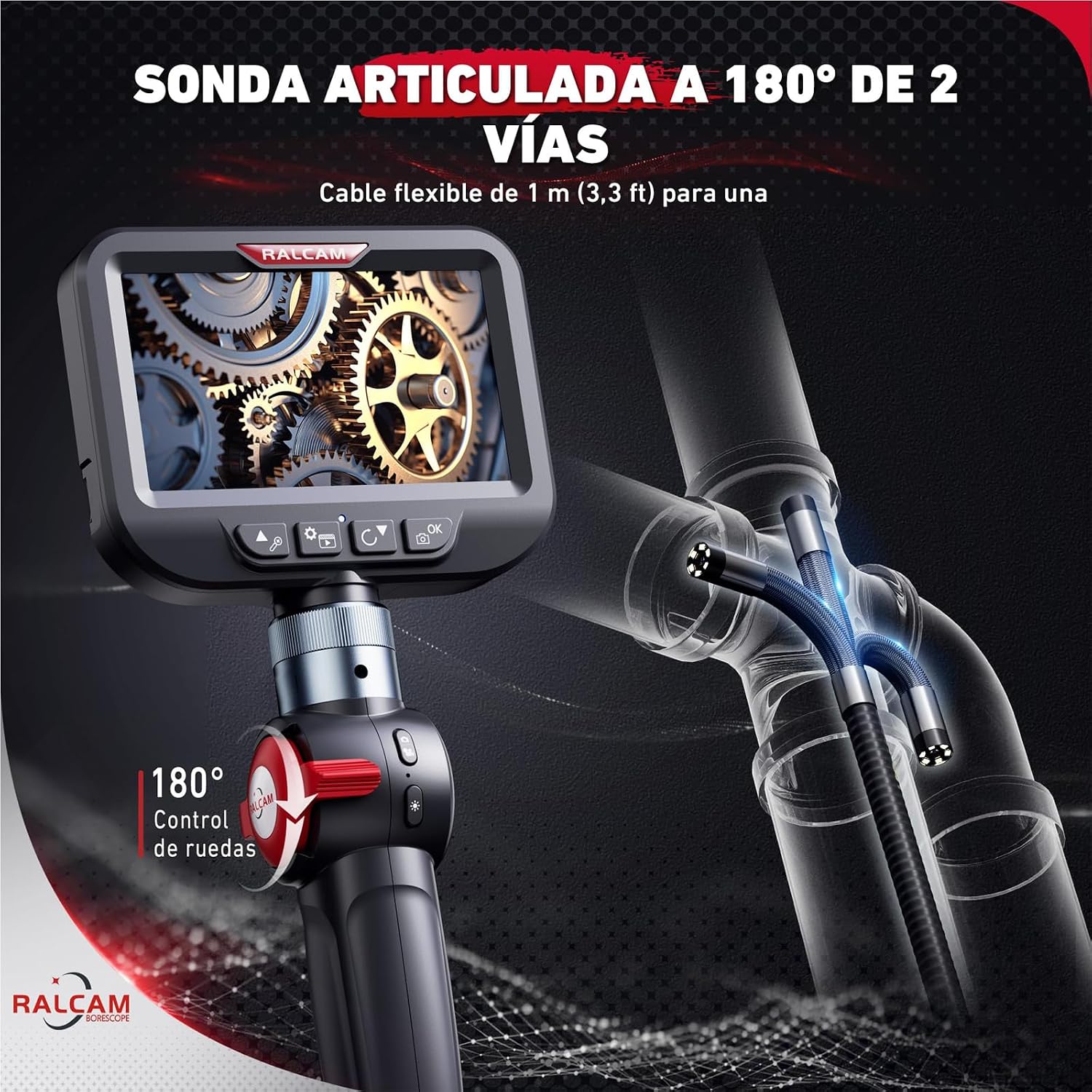 Thumbnail 2 de Ralcam Cámara Endoscópica 4,3" HD 1080P