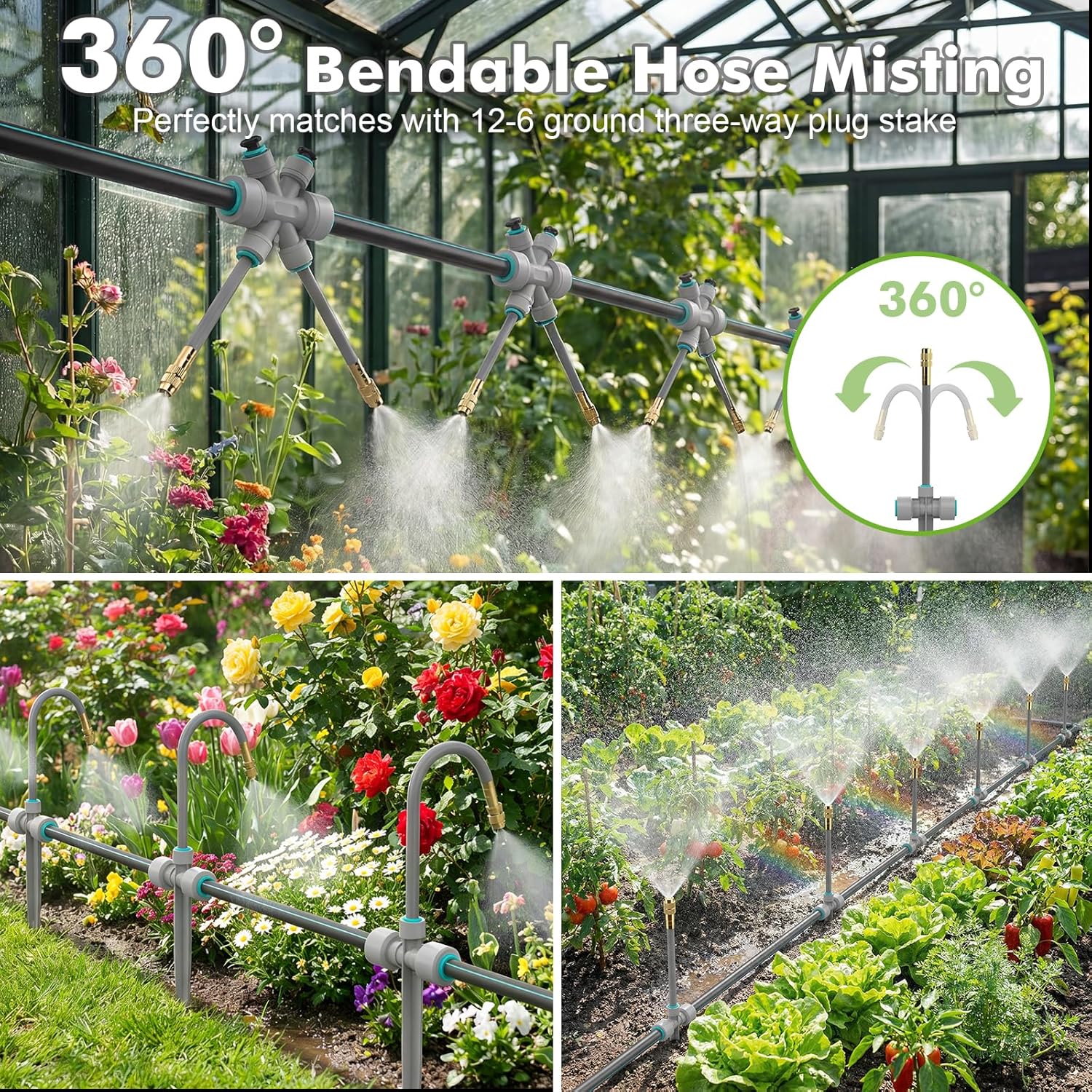 Thumbnail 2 de TRJZWA kit computerizzato per irrigazione a doppia uscita con timer automatico e gocciolatori