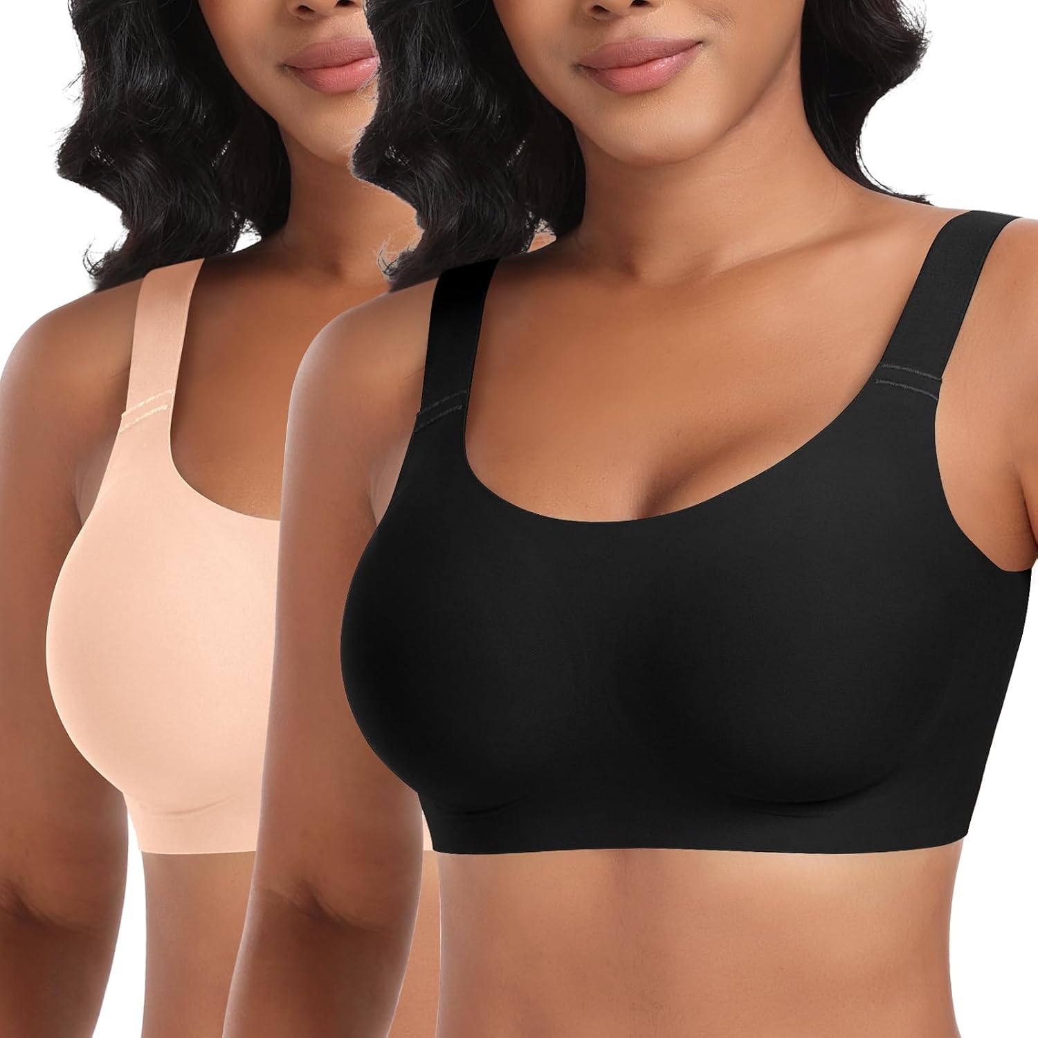 Thumbnail 6 de Nahtloser BH Damen Ohne Bügel Glatt Komfort Vollschalen Gepolstert – flexibler T-Shirt BH