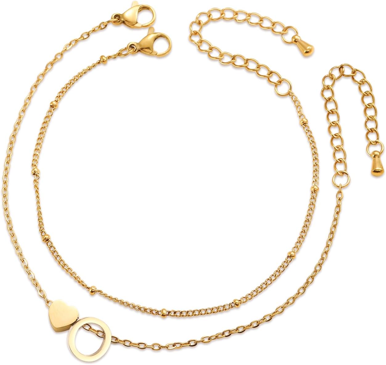 Detalle de HSWYFCJY Armband Damen Silber Gold Buchstaben – Personalisiertes Edelstahlarmband Set