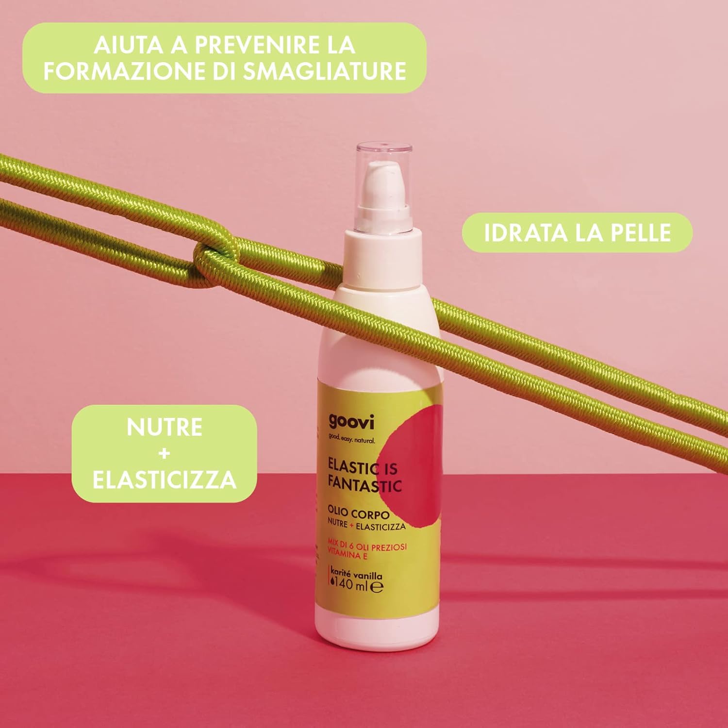Thumbnail 1 de Goovi Elastic is Fantastic – Olio corpo a mix di 6 oli preziosi (140 ml), idrata e aiuta a prevenire le smagliature