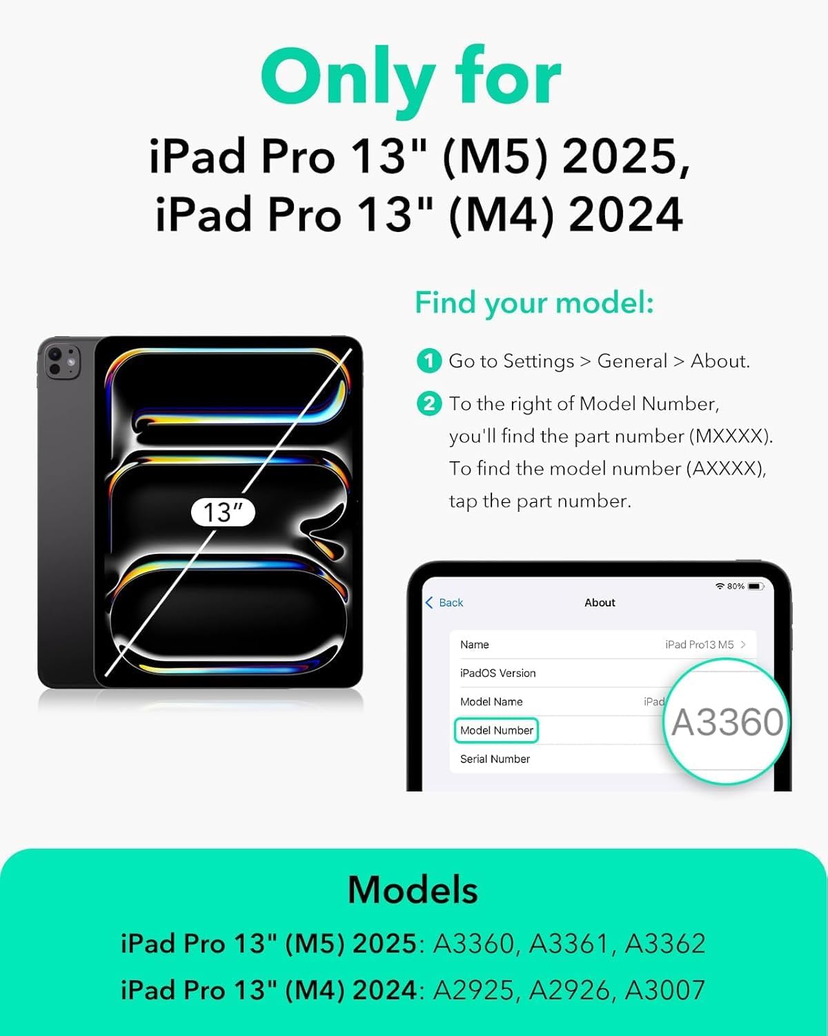 Thumbnail 1 de ESR iPad Pro 13 Case M5/M4 slim magnetic