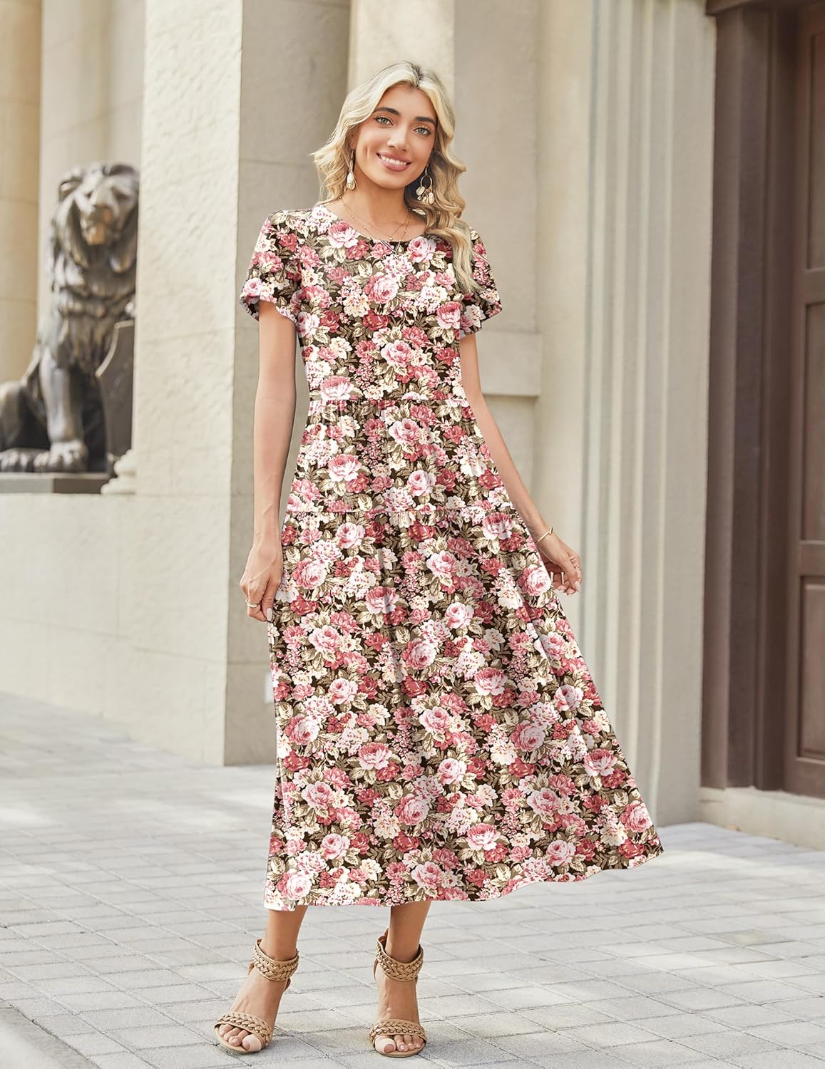 Thumbnail 1 de Zeagoo Summer Dresses for Women 2026 Maxi Bohemian Floral