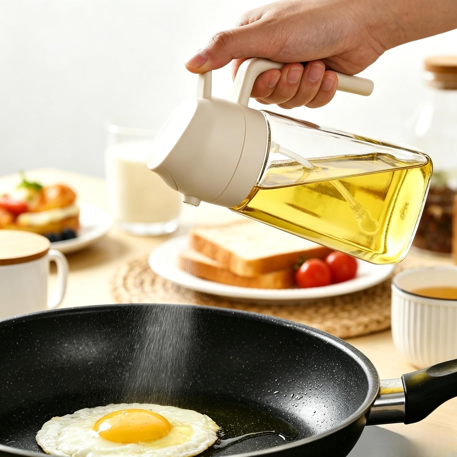 Thumbnail 3 de ZHIYE 500ml 2-in-1 Oil Spray Bottle for Cooking