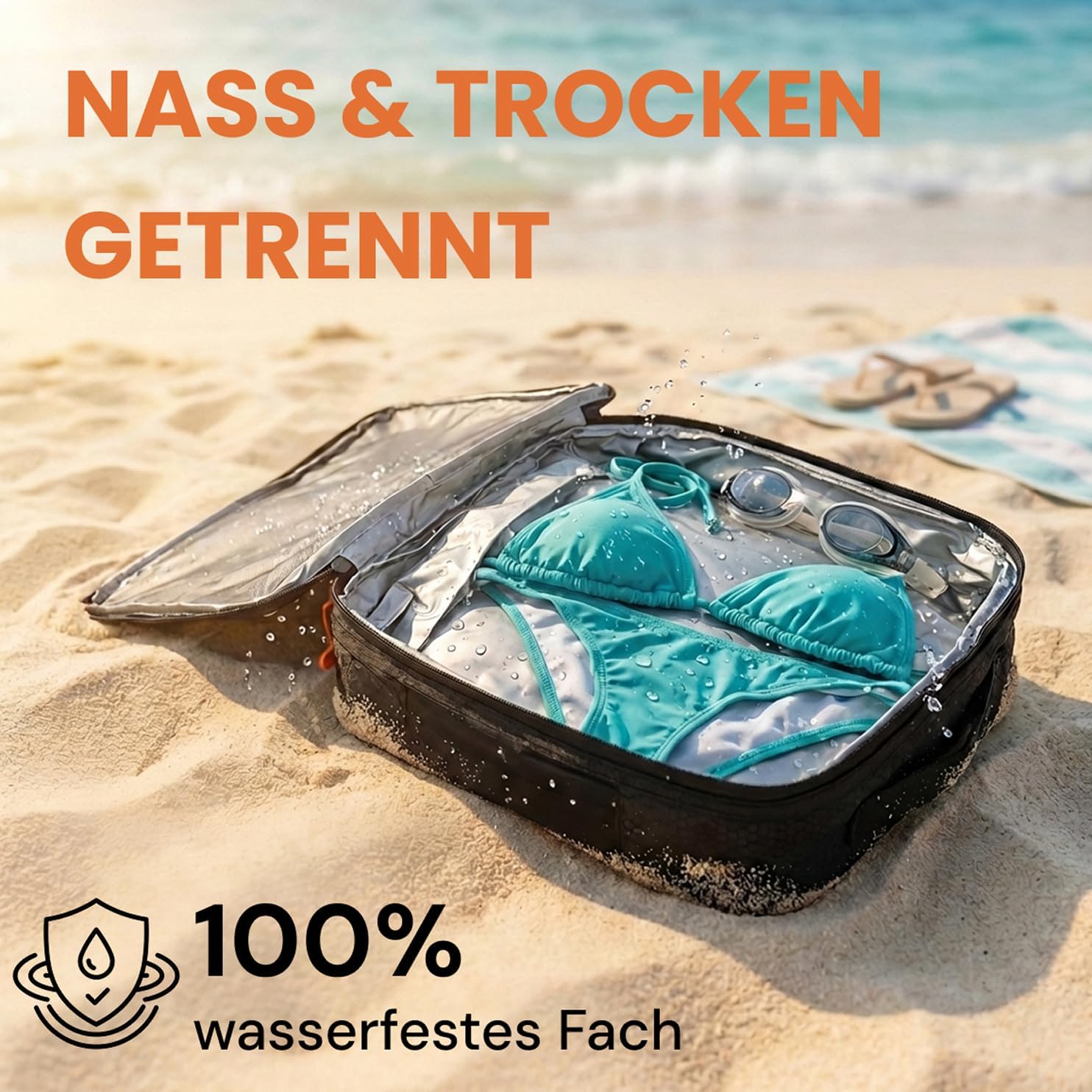 Detalle 2 de Packing Cubes Kompressions-Set für Koffer und Rucksack