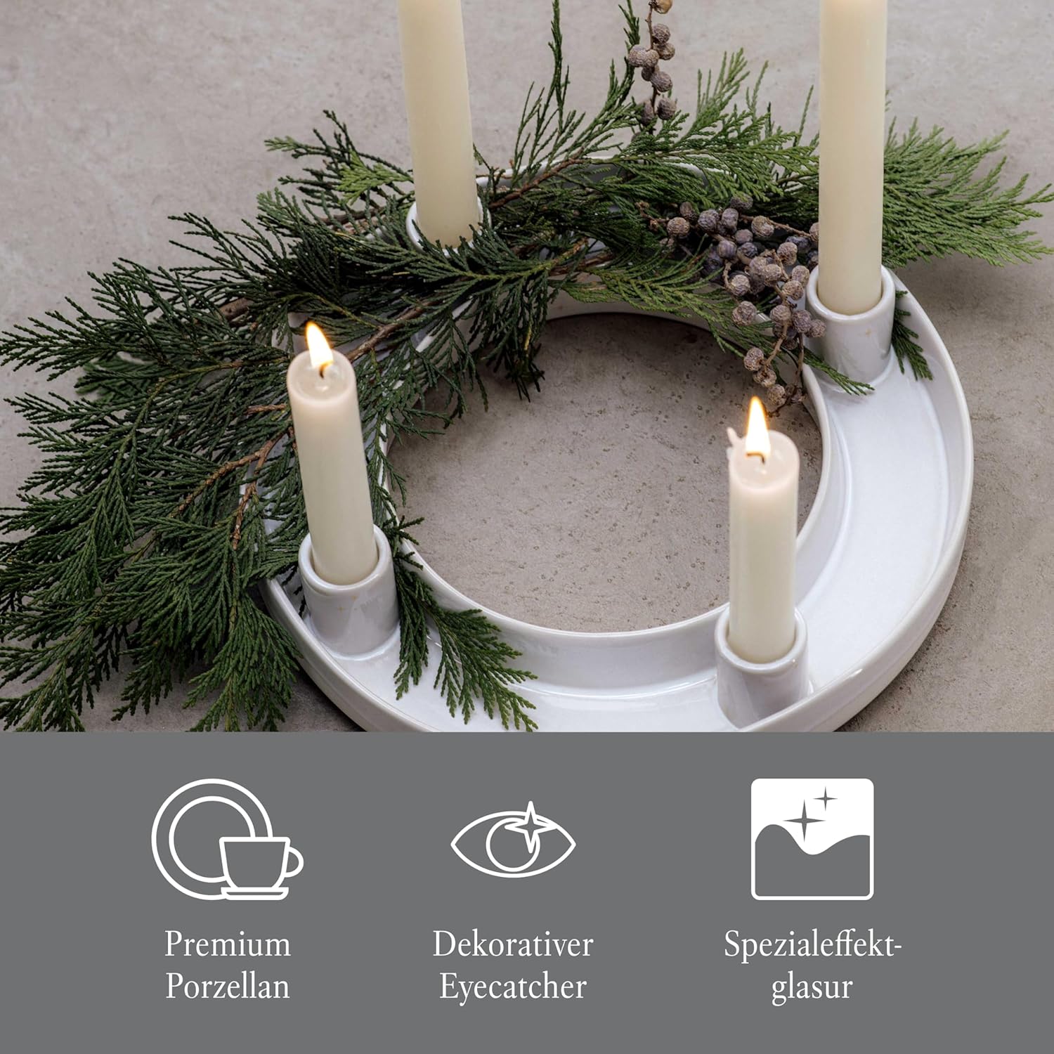 Detalle de Villeroy & Boch Winter Glow Adventskranz 26 cm đŻ