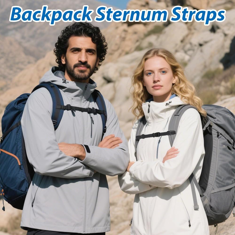 Thumbnail 5 de RcialrH 2 Pairs Chest Straps for Backpacks – Adjustable Sternum Straps with Quick Release