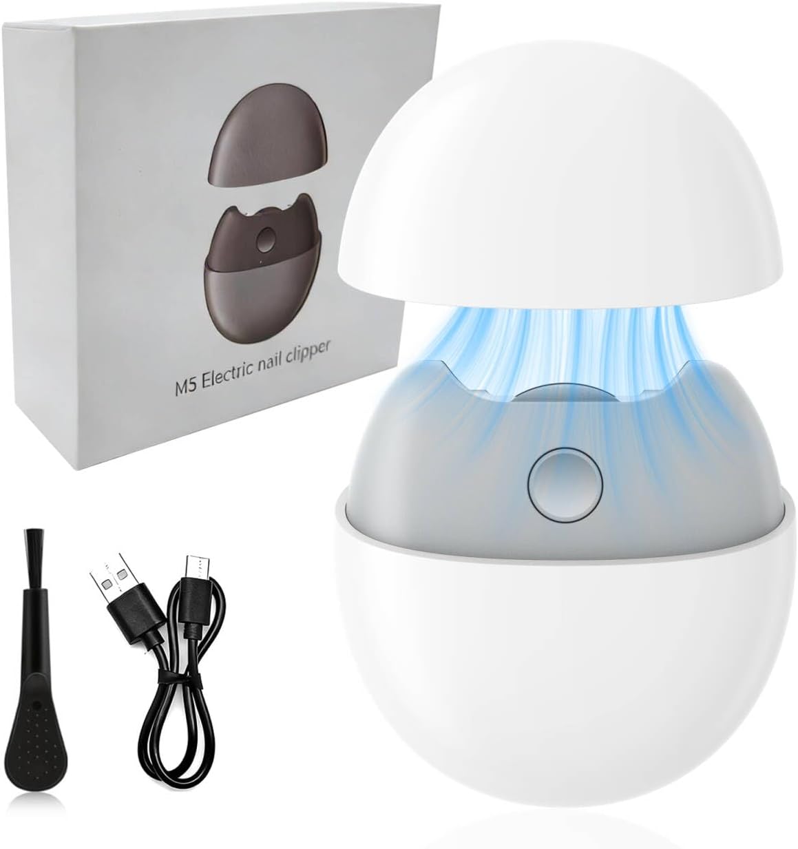 Detalle de JUHANG Electric Nail Clipper, Two Speeds, LED Light and Nail-Scrap Storage