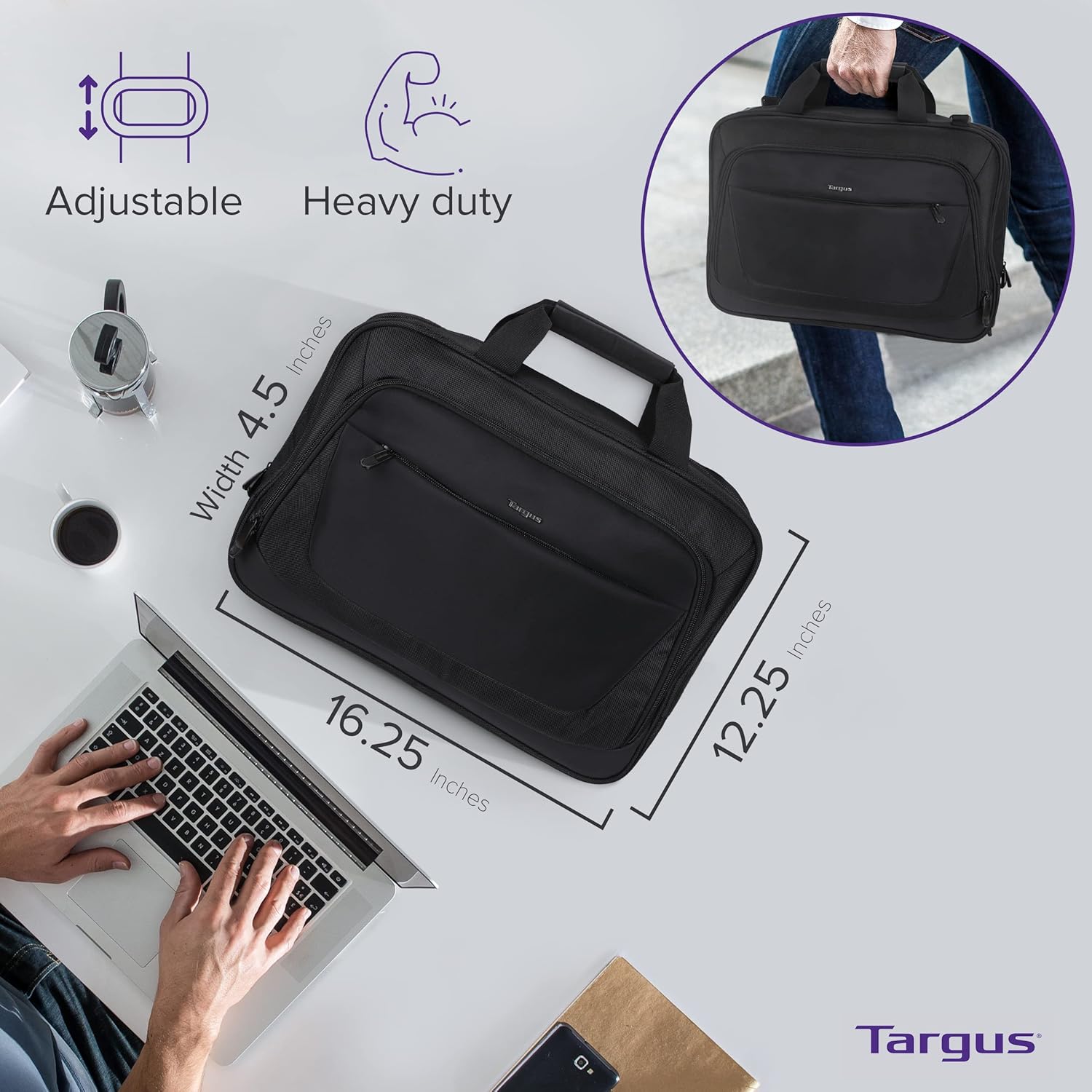 Thumbnail 3 de Targus CityLite Briefcase for 15.6-inch Laptop 💼