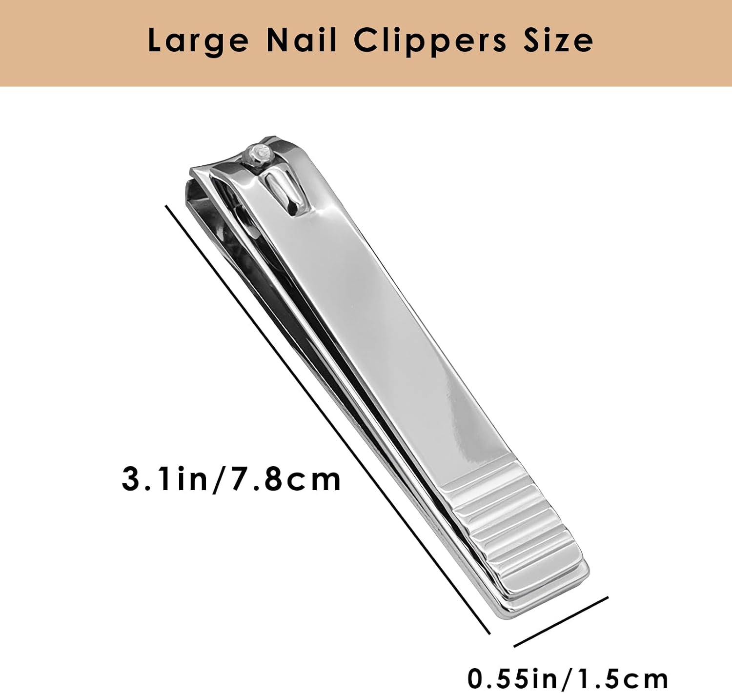 Detalle de Veefos 4-Pack Nail Clippers, Four Large High-Carbon Steel Clippers