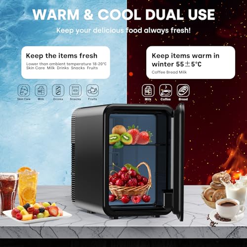 Detalle de Enventor Mini Frigo 10L, Double Système de Refroidissement, Noir