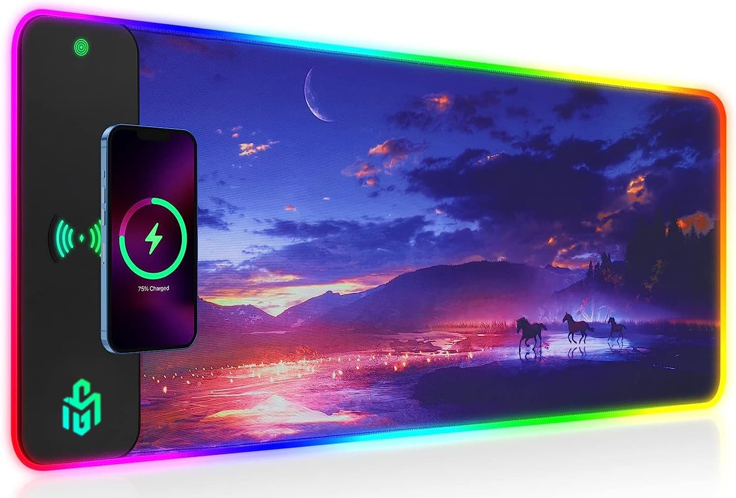 Detalle de GIM Wireless Charging RGB Mouse Pad
