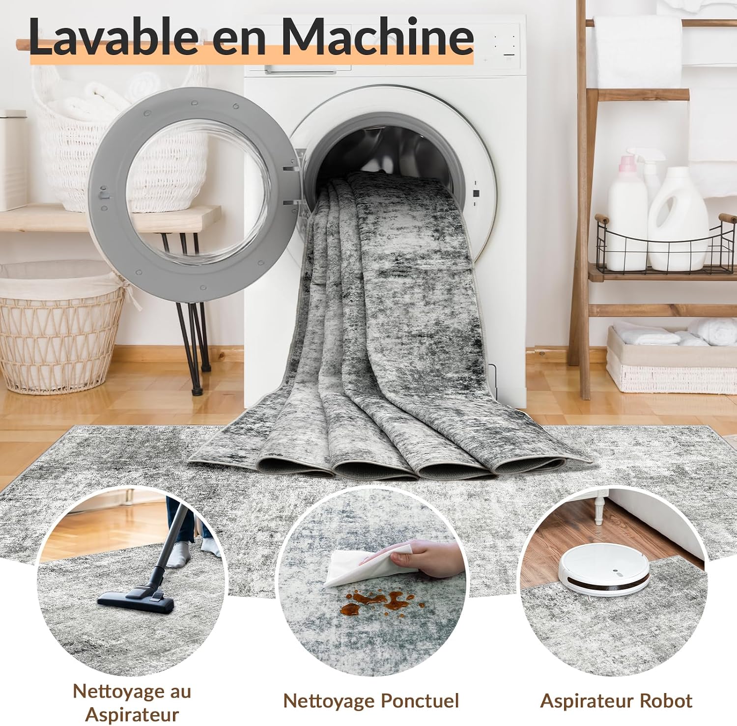Thumbnail 3 de INOVADAY Tapis de Salon 150x210 Gris