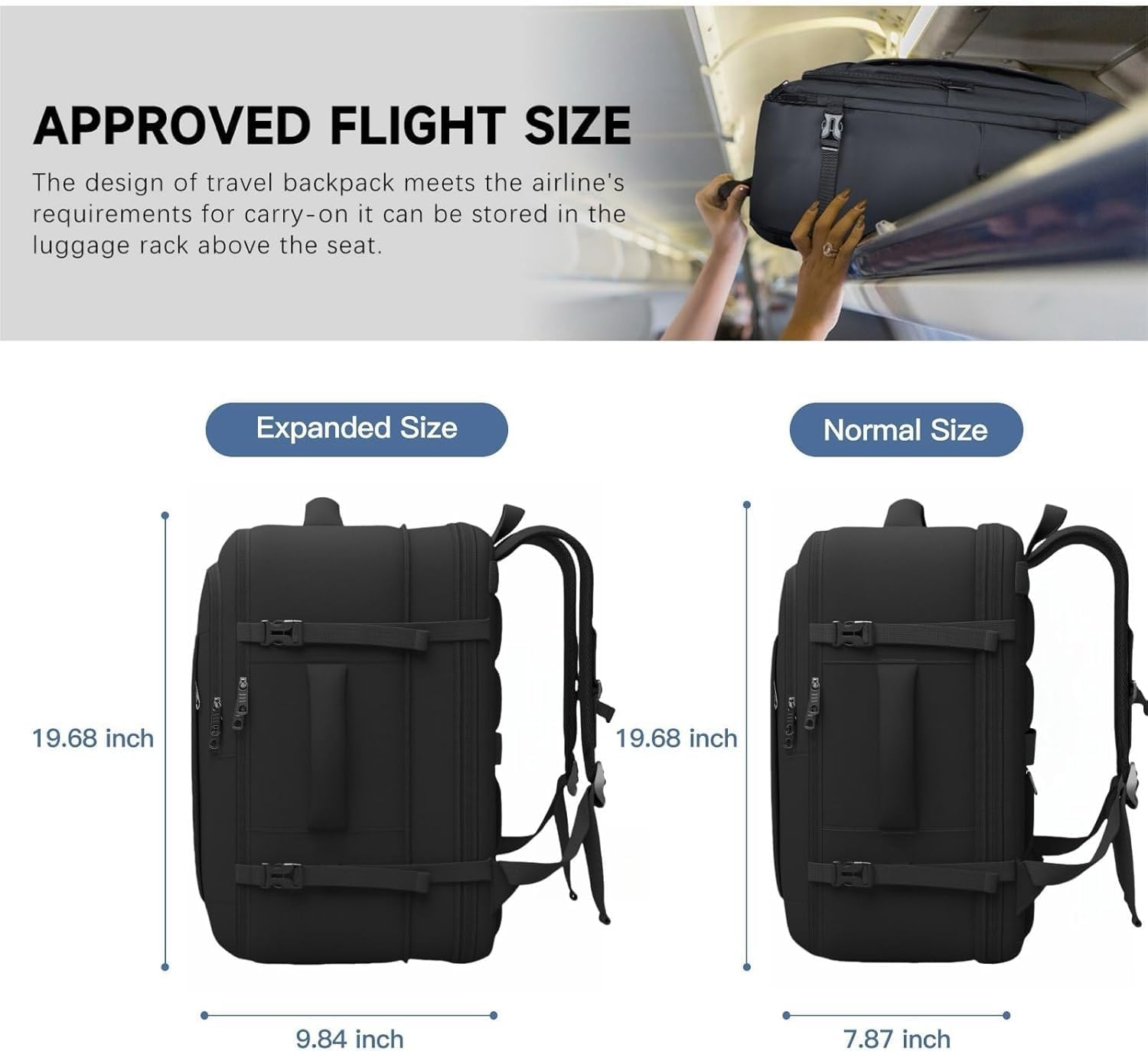 Detalle de Gieury Carry On Backpack 50L