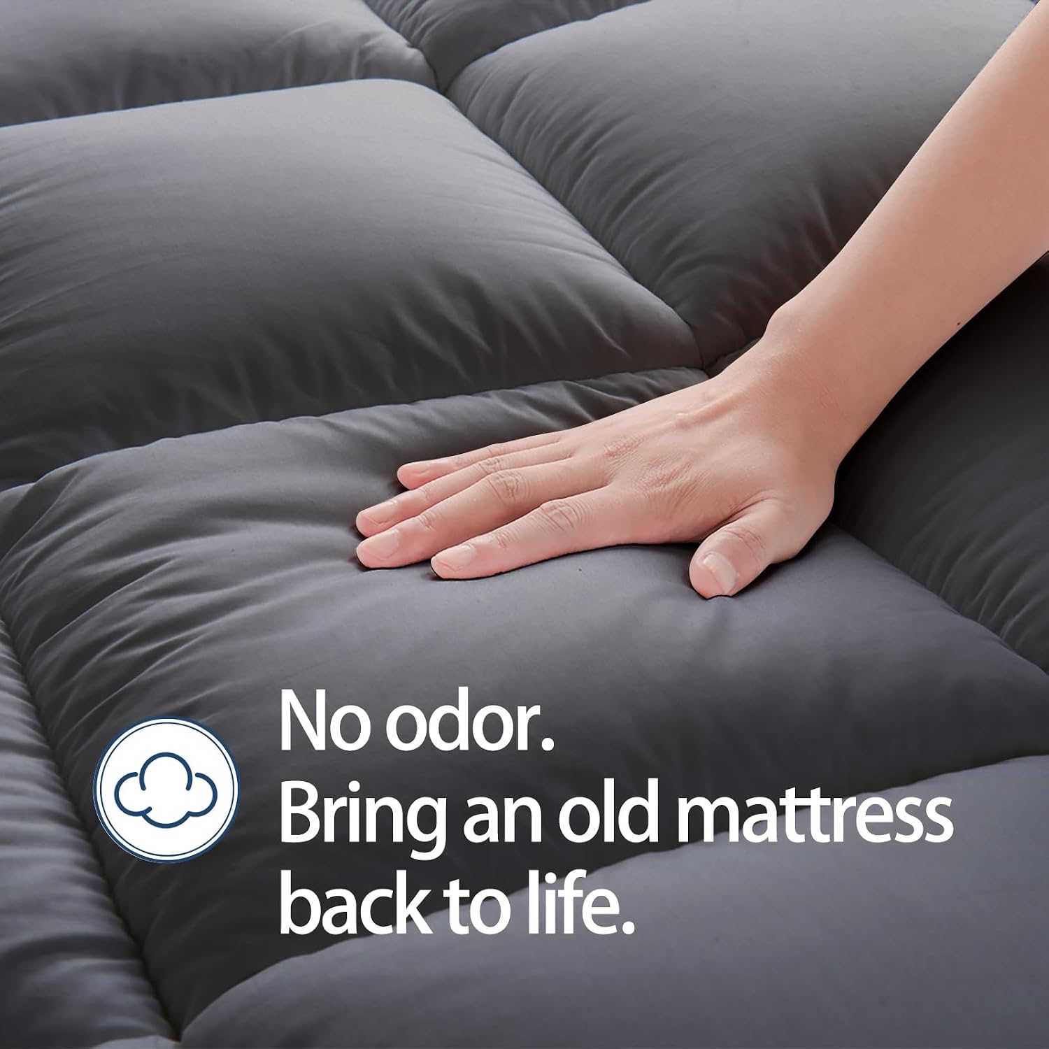 Detalle de CHOPINMOON CPCAMT001 Queen Mattress Topper, 3-Zone Pillow Top