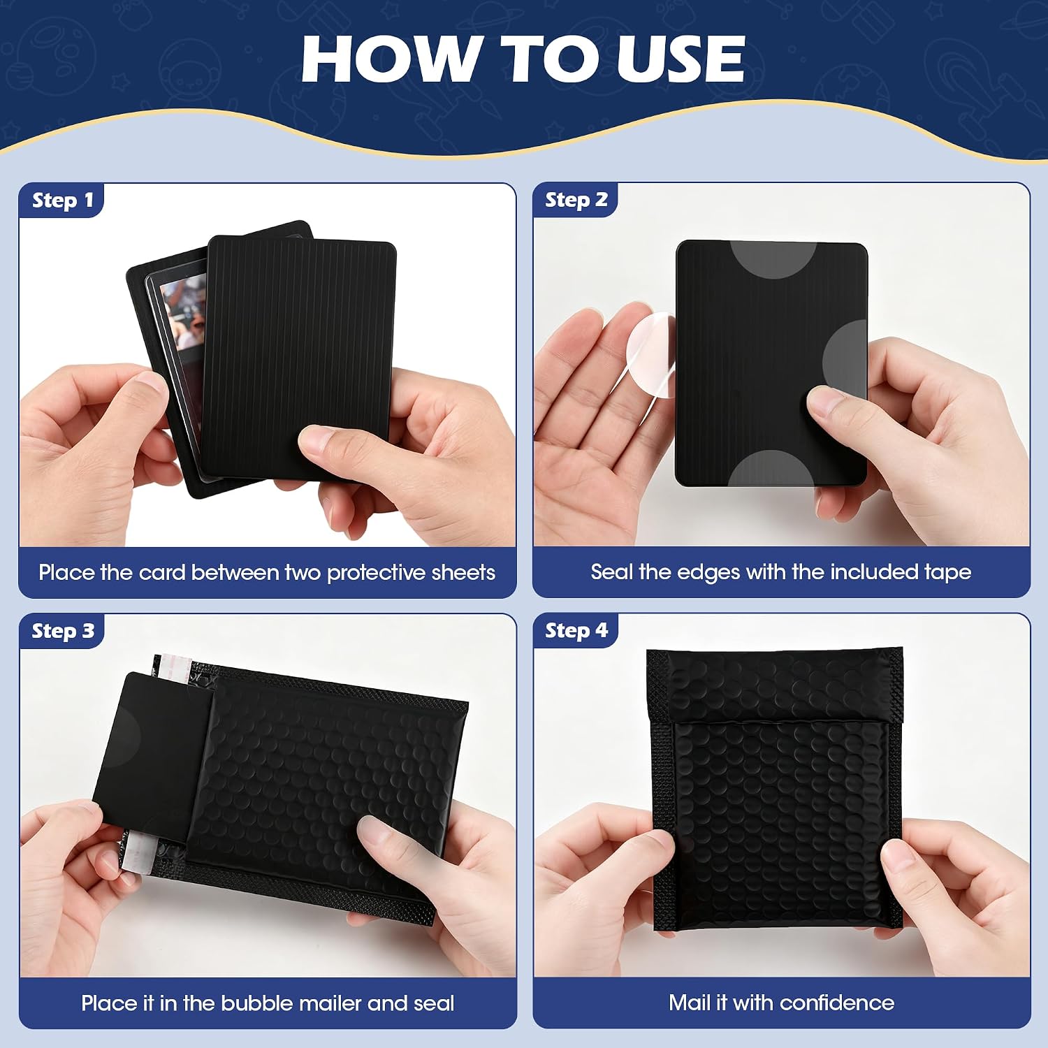 Thumbnail 4 de Artcochan Trading Card Shipping Kit, 120 Protectors
