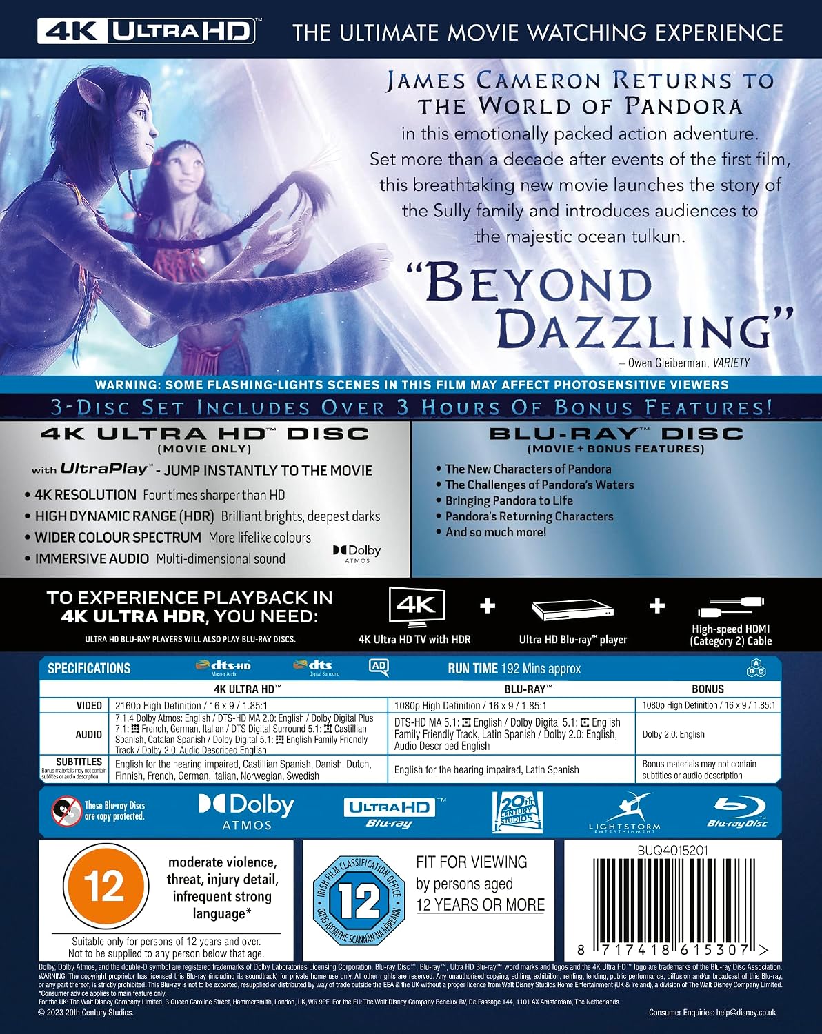 Detalle 1 de Avatar: The Way of Water (Walt Disney) — Spanish audio & subtitles