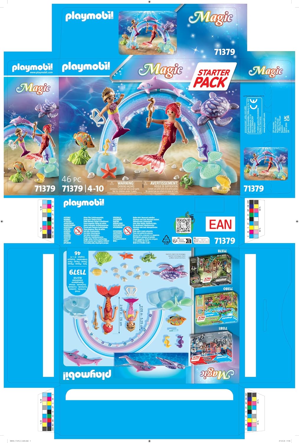 Detalle de PLAYMOBIL Magic 71379 Starter Pack Meerjungfrauen – Das ideale Einstiegsset für kleine Meerjungfrauen-Fans