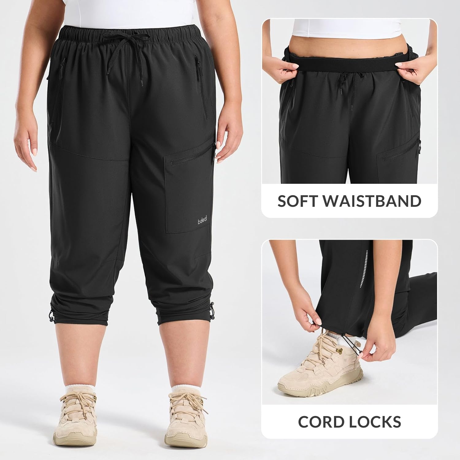 Thumbnail 5 de Baleaf Plus Size Hiking Cargo Pants: Water-Resistant UPF 50+ with 4 Secure Pockets
