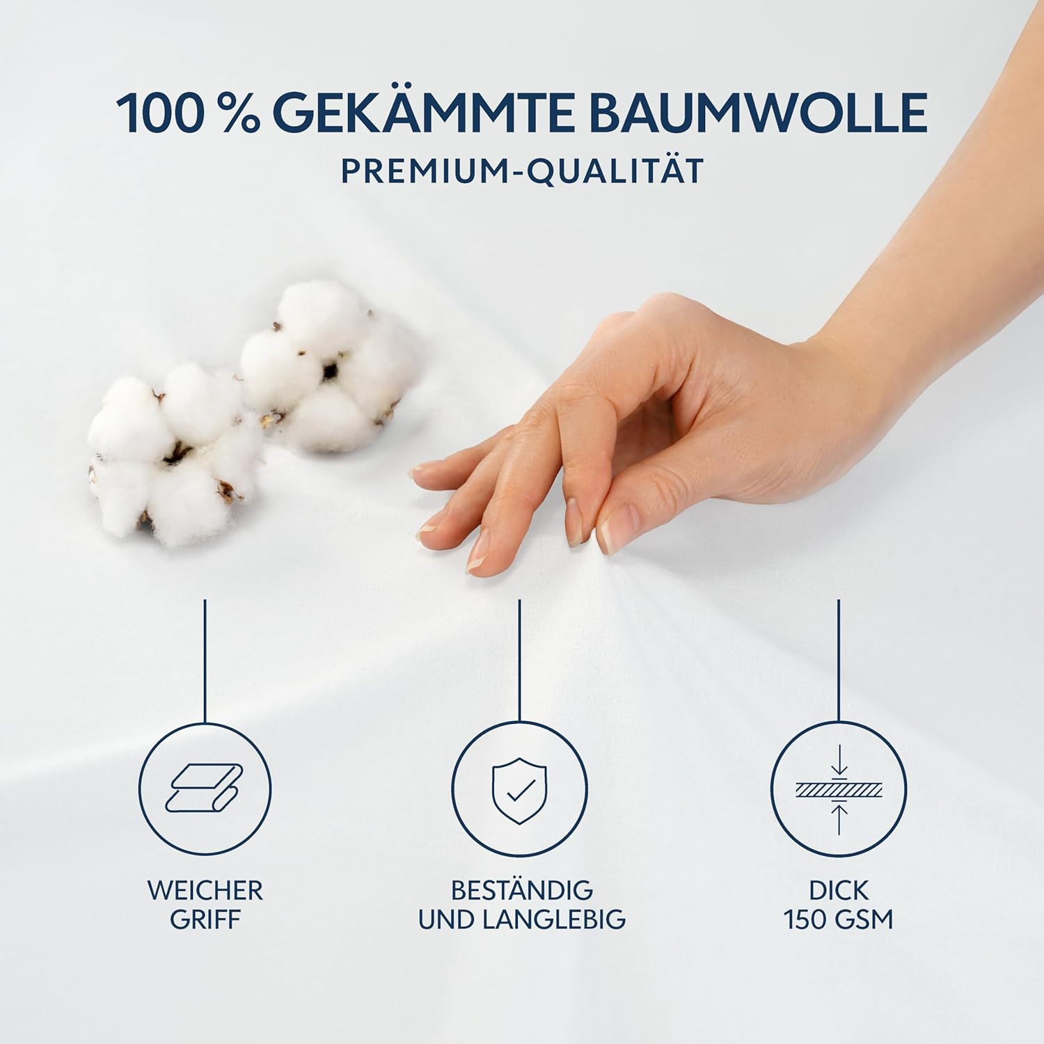 Thumbnail 1 de Dreamzie Premium Spannbettlaken 200x200 cm