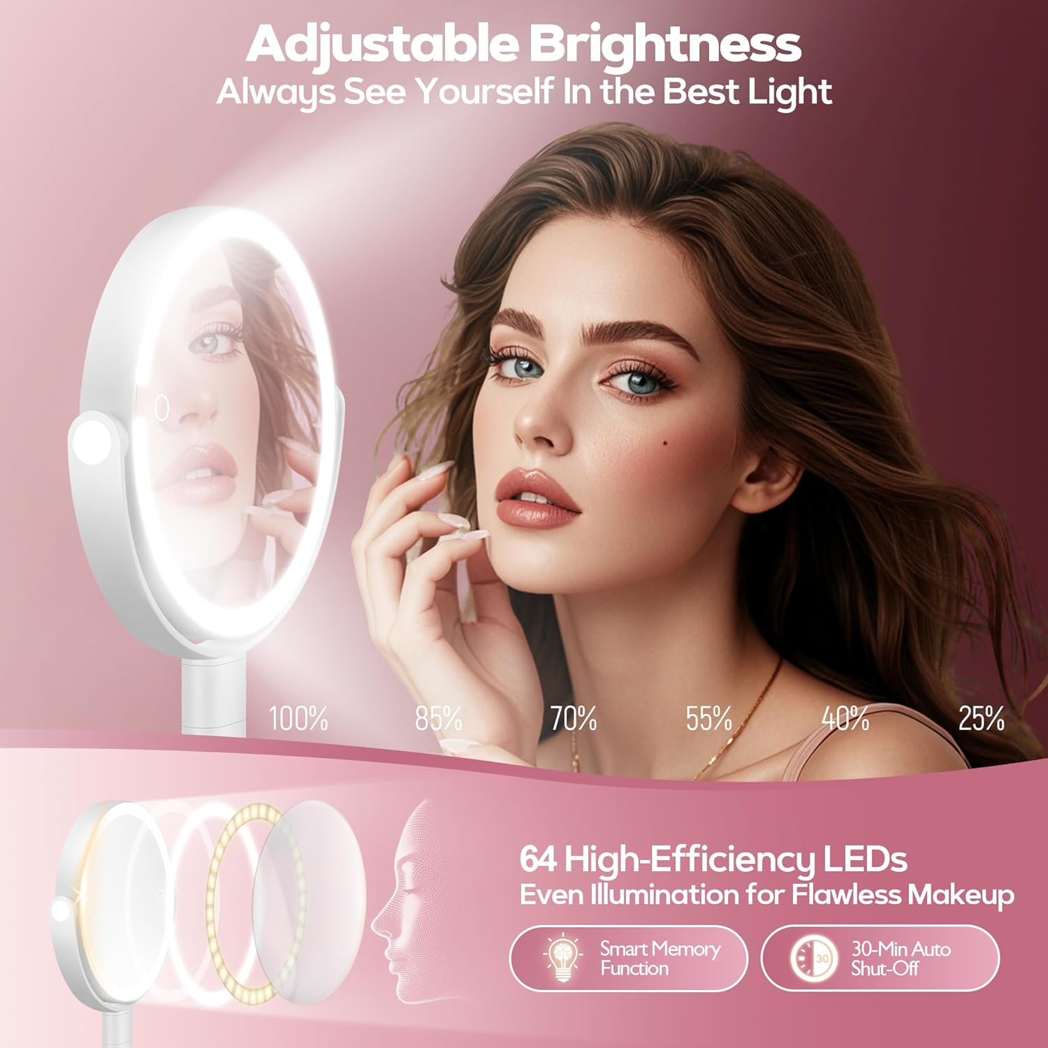 Thumbnail 3 de MOMOKUBA Makeup Mirror with Lights 30X Magnification