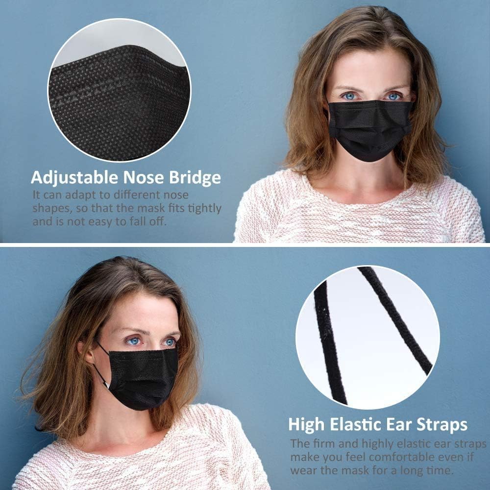 Detalle 2 de LEMENT 100 Pcs Disposable 3‑Ply Face Masks 😷