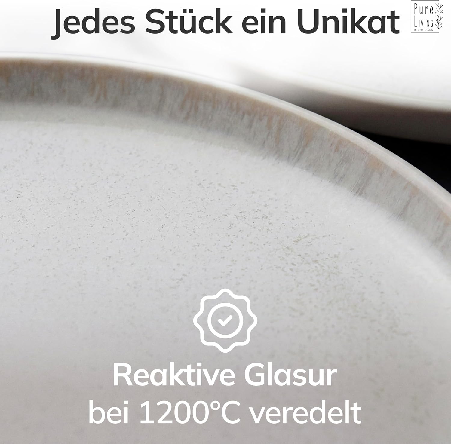 Thumbnail 6 de Steingut Servierschüssel Ibiza – Großes Serving Bowl aus Steinzeug, TESTSIEGER in Beige