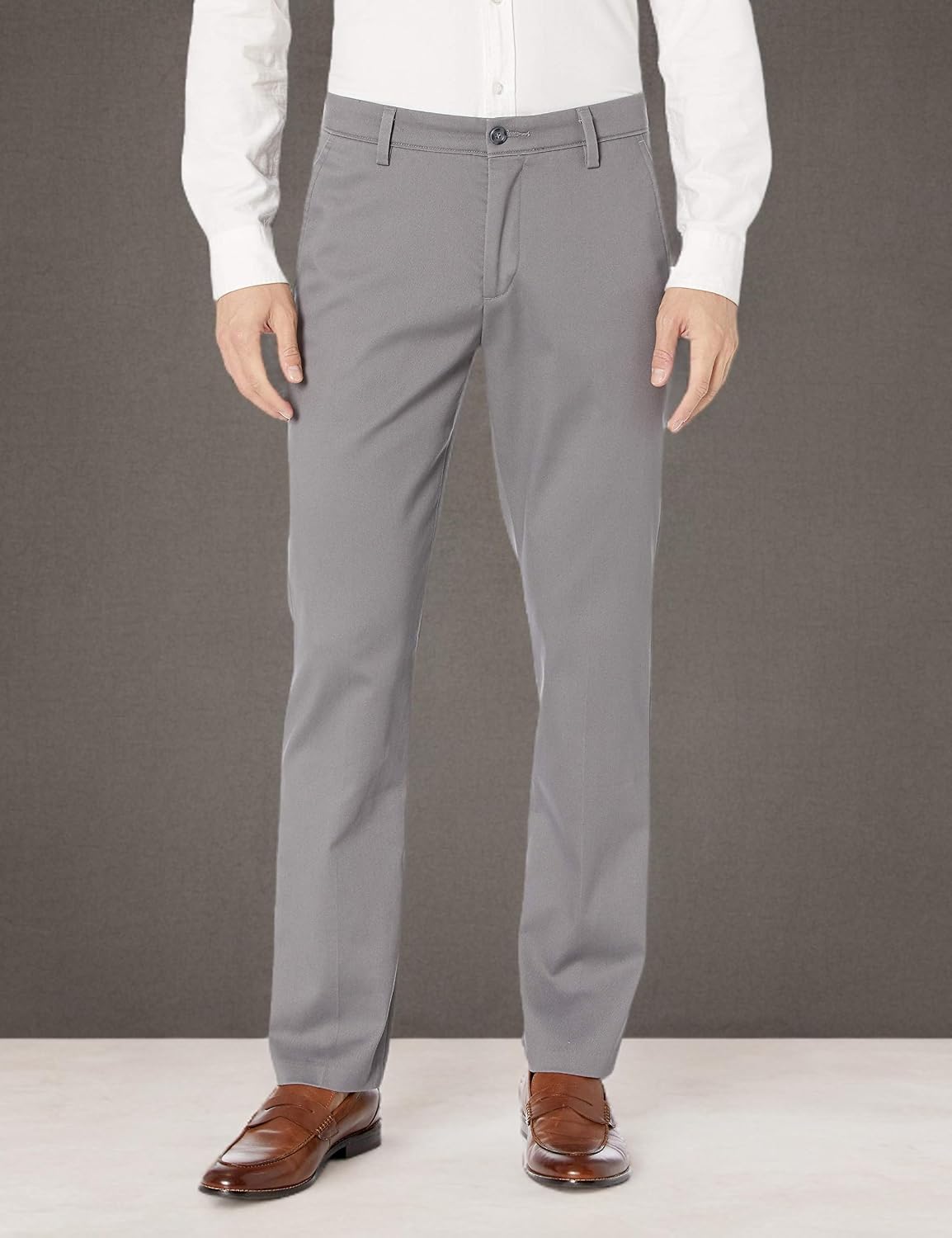 Detalle de Dockers Easy Khaki Slim Fit Trousers with Stretch, Wrinkle-Resistant Fabric