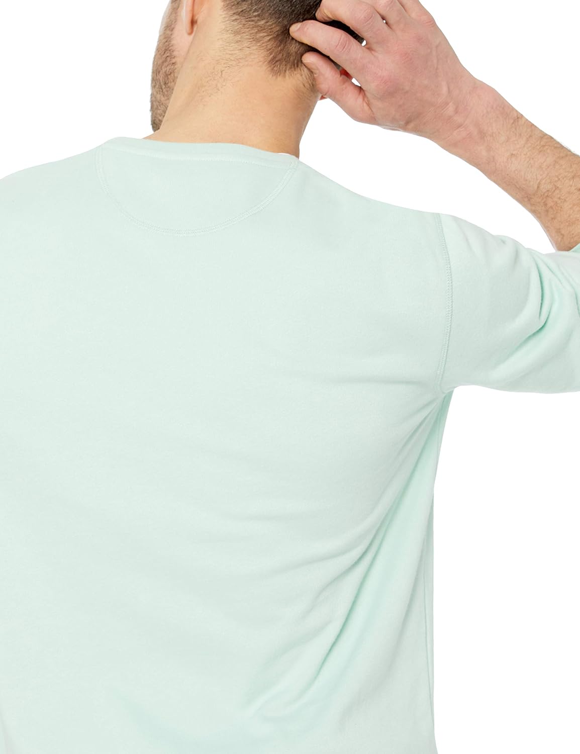 Detalle de Amazon Essentials Herren Leichtes Langarm-Sweatshirt aus Frottee, Rundhalsausschnitt