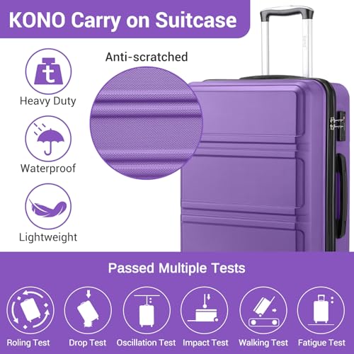 Thumbnail 1 de Kono Medium Suitcase with TSA Lock: 24-Inch Lightweight ABS+PC Hardshell
