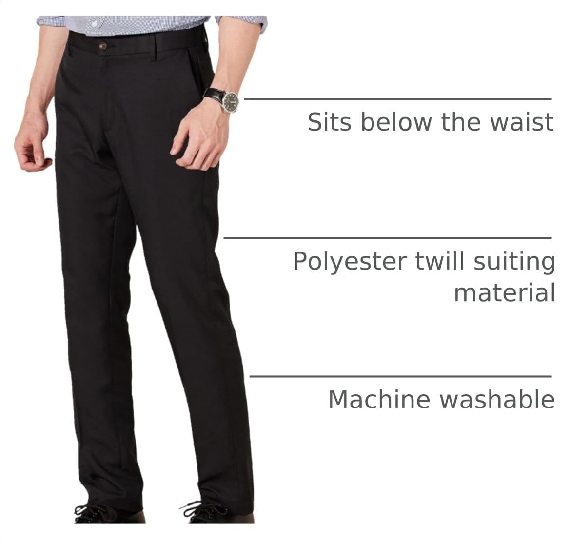 Detalle de Amazon Essentials Men's Slim-Fit Flat-Front Dress Pant