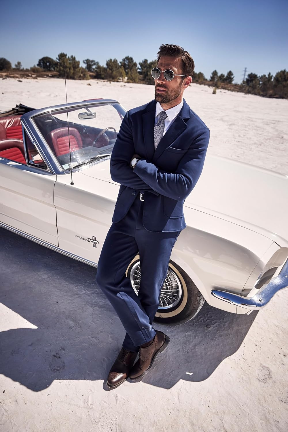 Detalle de JP 1880 Homme Pantalon Chino en Jersey — Collection Business, Finition FLEXNAMIC