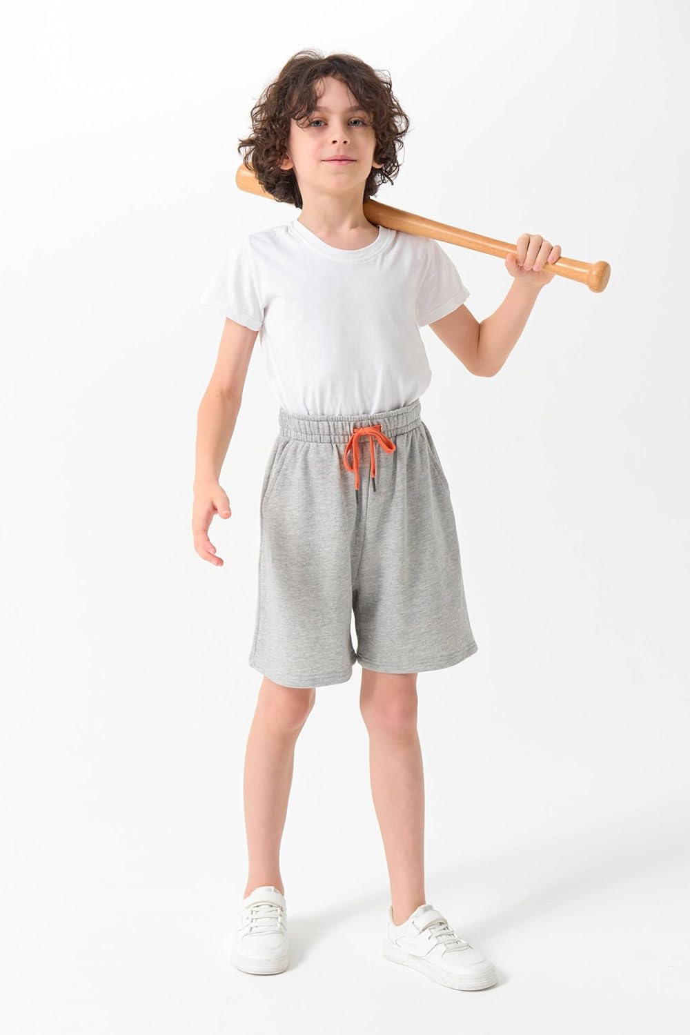 Detalle de Boys Shorts Kids Summer Shorts 3-Pack: Sweat Short Trousers Joggers with Pockets and Drawstring (Size 4–14 Years)