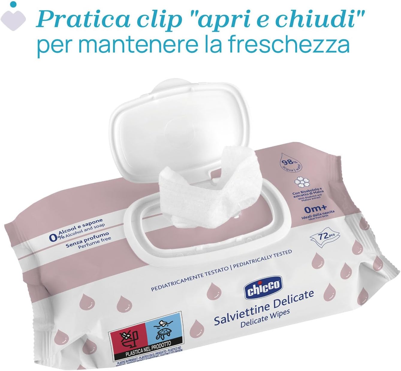 Thumbnail 2 de Chicco Salviette Neonato Delicate 864 pezzi