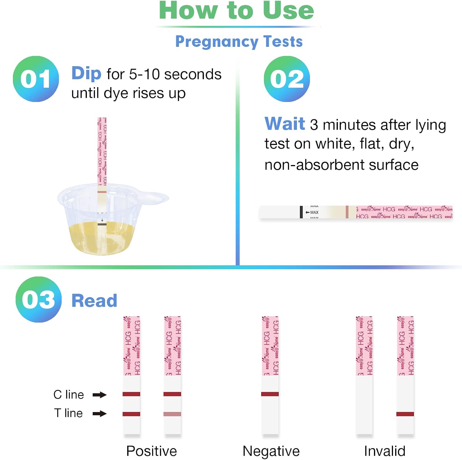 Thumbnail 6 de Easy@Home Kit de bandelettes d'ovulation et de grossesse – 25 tests d'ovulation, 10 tests de grossesse et 35 gobelets