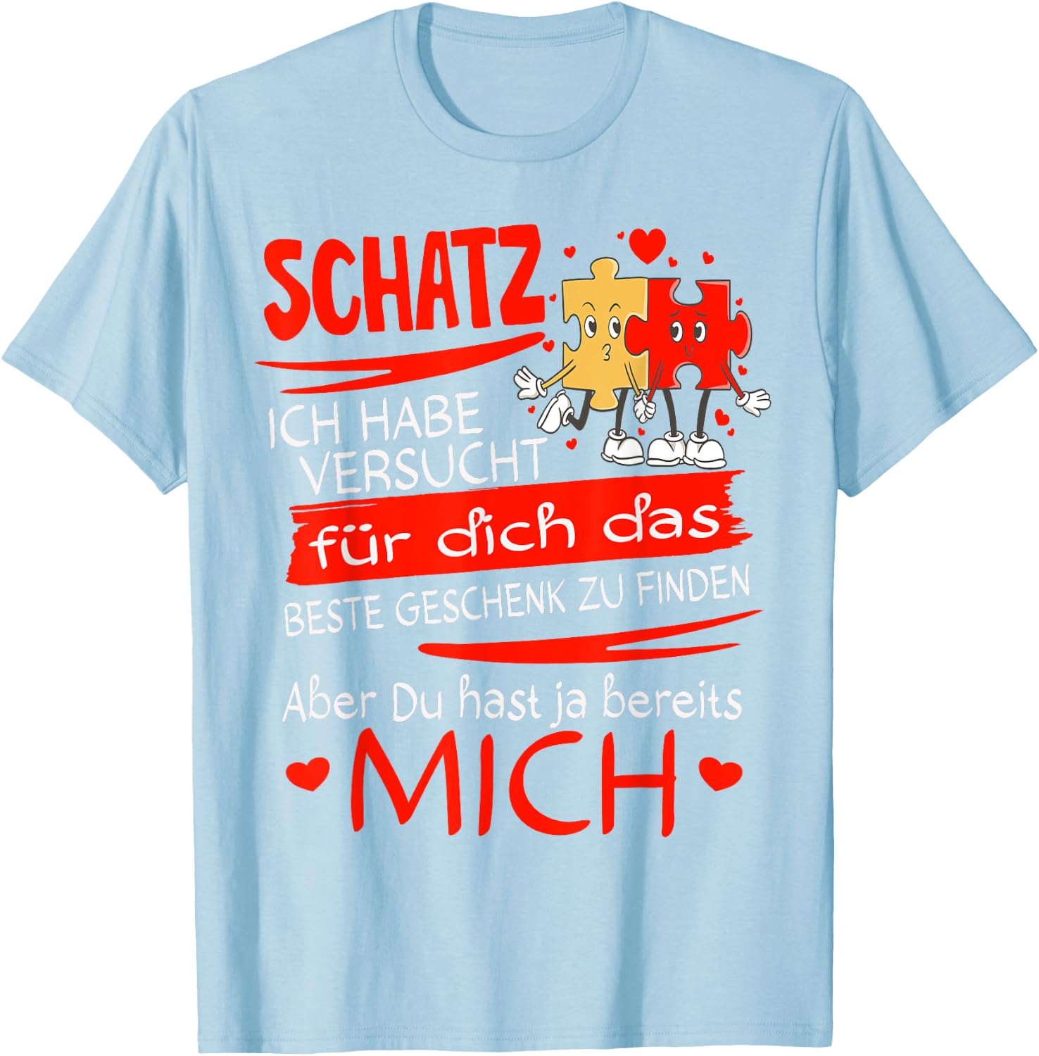 Detalle 2 de Schatz ich Habe versucht T-Shirt für Partner