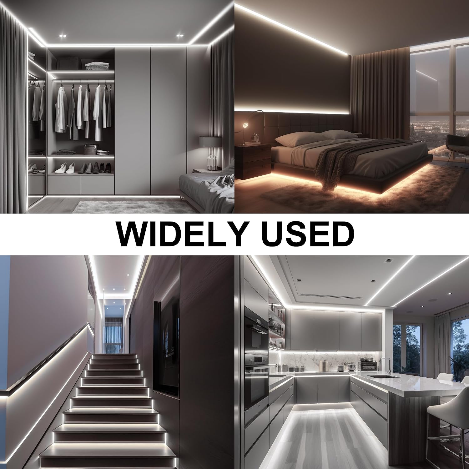 Detalle 2 de AXMOTUT White COB LED Strip Lights 10m (24V), dimmable 6500K 93+ CRI flexible strip