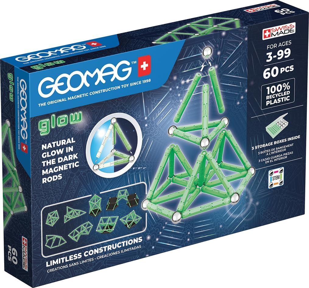 Detalle de Geomag Glow Recycled Construcciones Magnéticas Luminosas