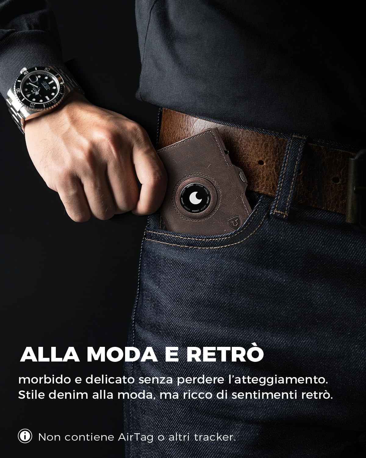 Detalle 2 de LORZOR Portafoglio Airtag Slim 9,6x6,5x2 cm